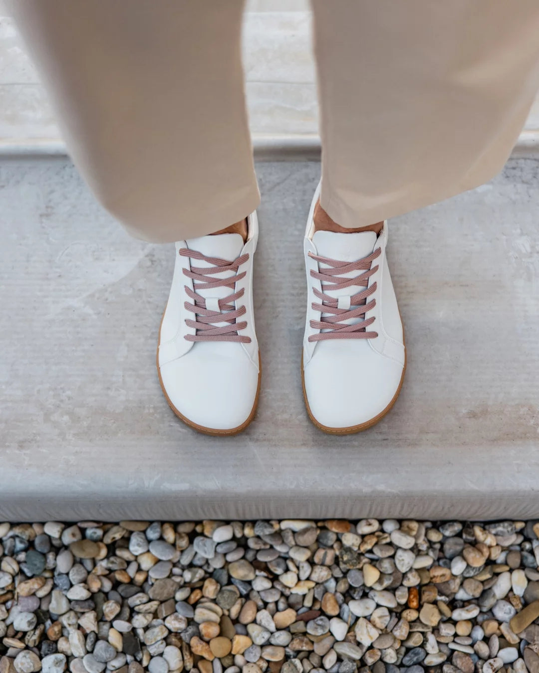 Shapen Feelin Uni Barefoot Sneakers - Beige Vegan