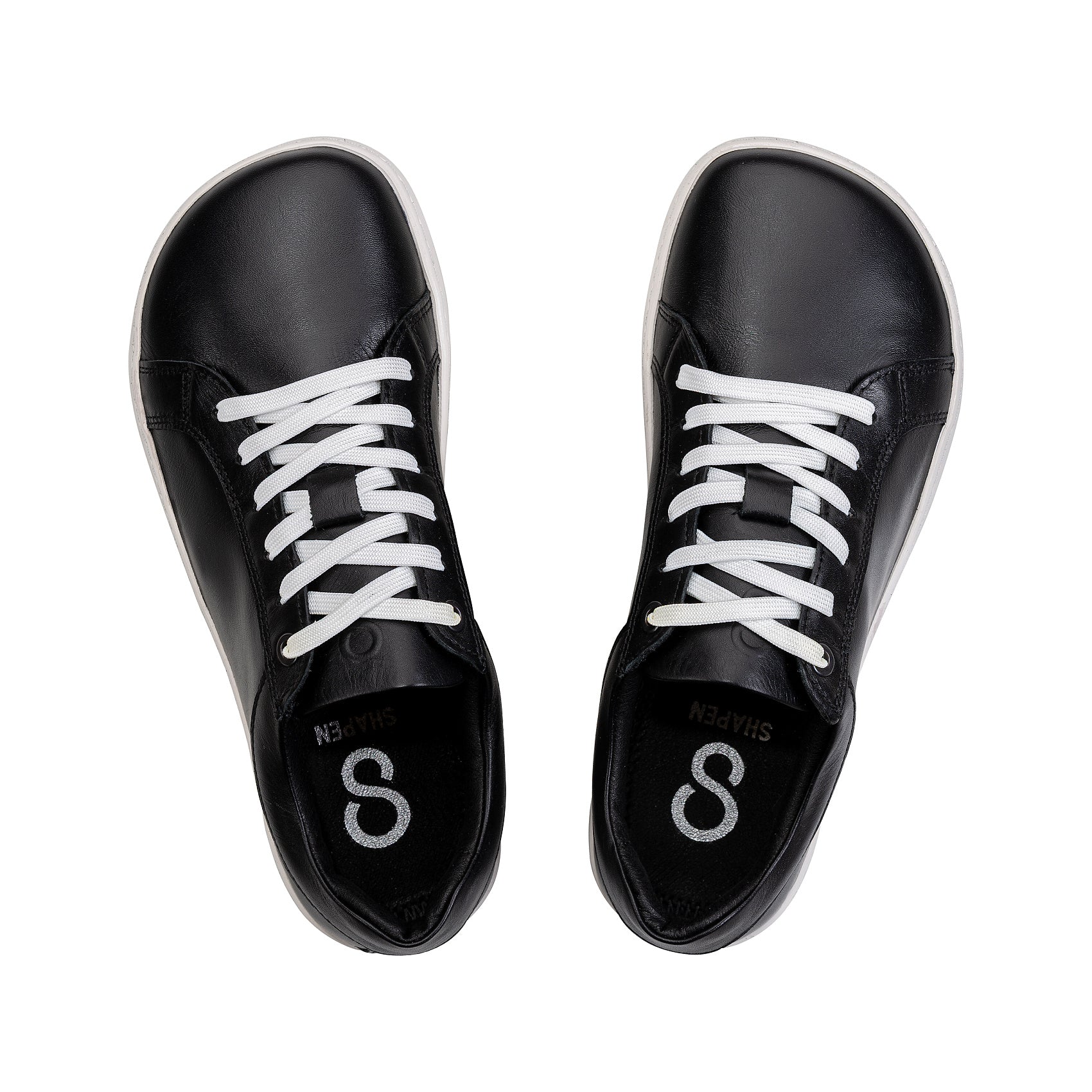 Shapen Feelin Uni Barefoot Sneakers - Black and White Leather