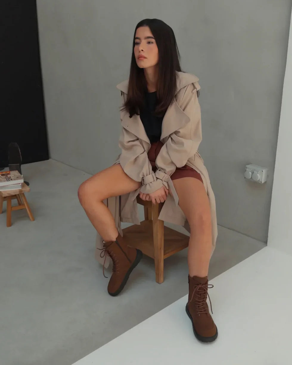 Beflamboyant Omega Combat Boot - Oak PRE ORDER