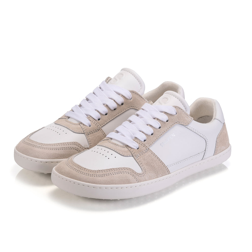 Shapen Rewind- white and taupe