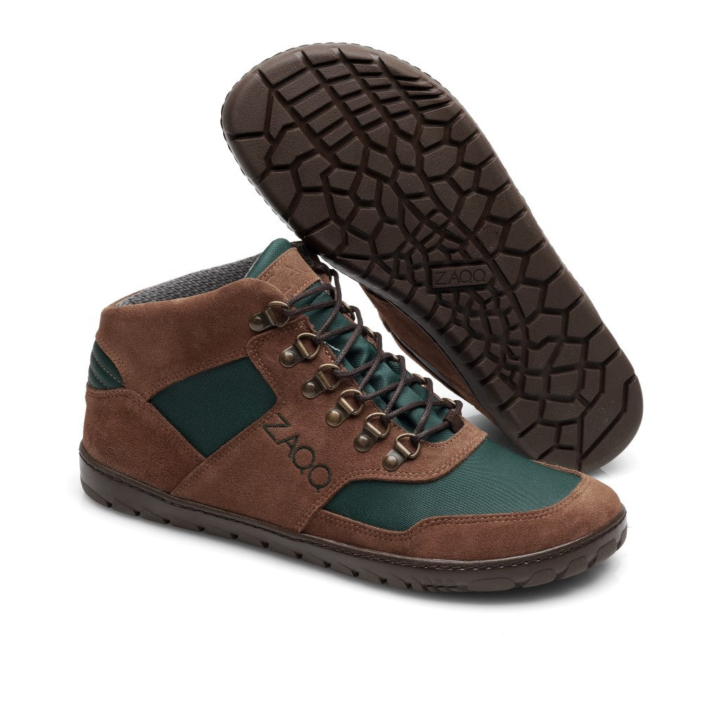 ZAQQ Hiqe Mid Waterproof  - Brown and Green- PRE ORDER