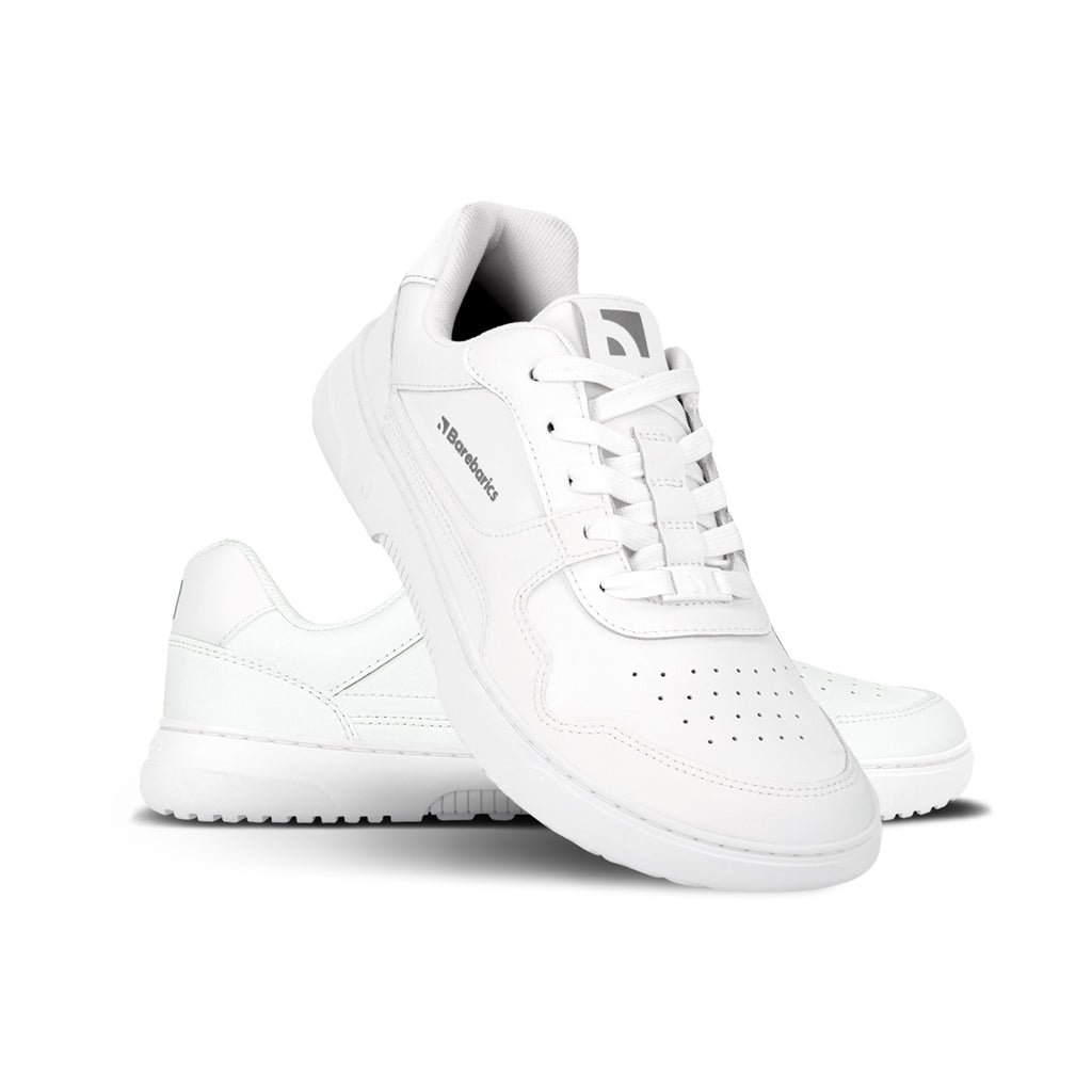 Barebarics Zing- All White Leather chunky sneaker