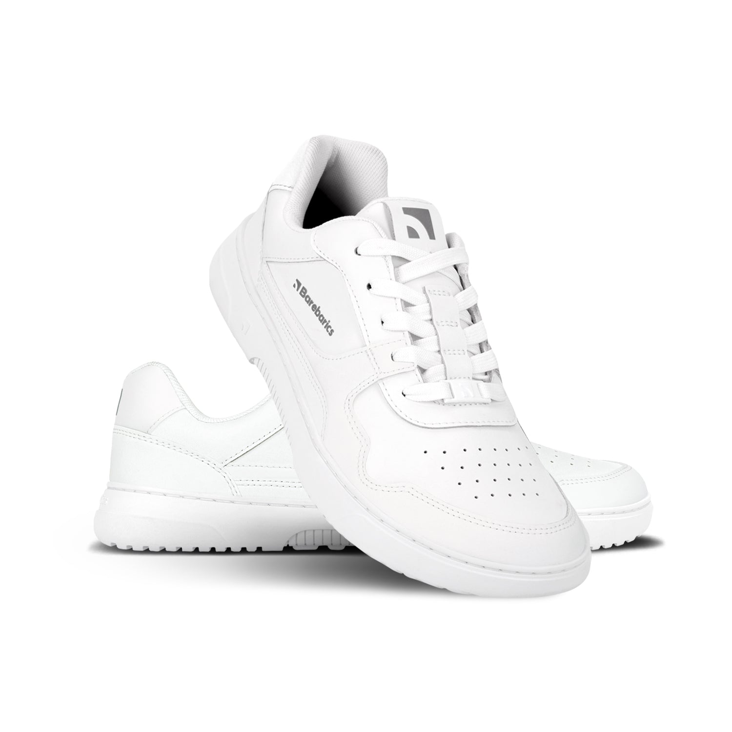 Barebarics Zing- All White Leather chunky sneaker