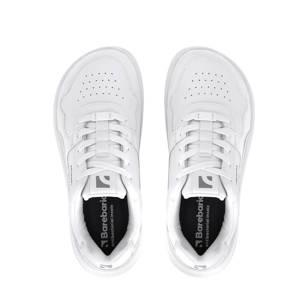 Barebarics Zing- All White Leather chunky sneaker