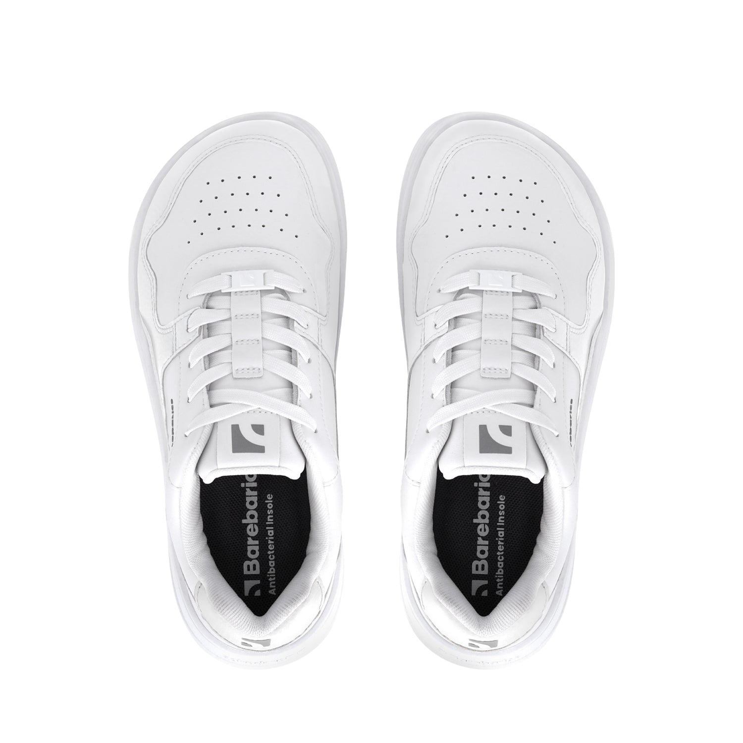 Barebarics Zing- All White Leather chunky sneaker