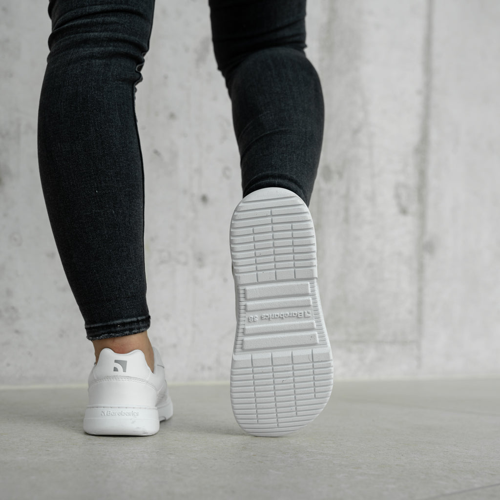 Barebarics Zing- All White Leather chunky sneaker