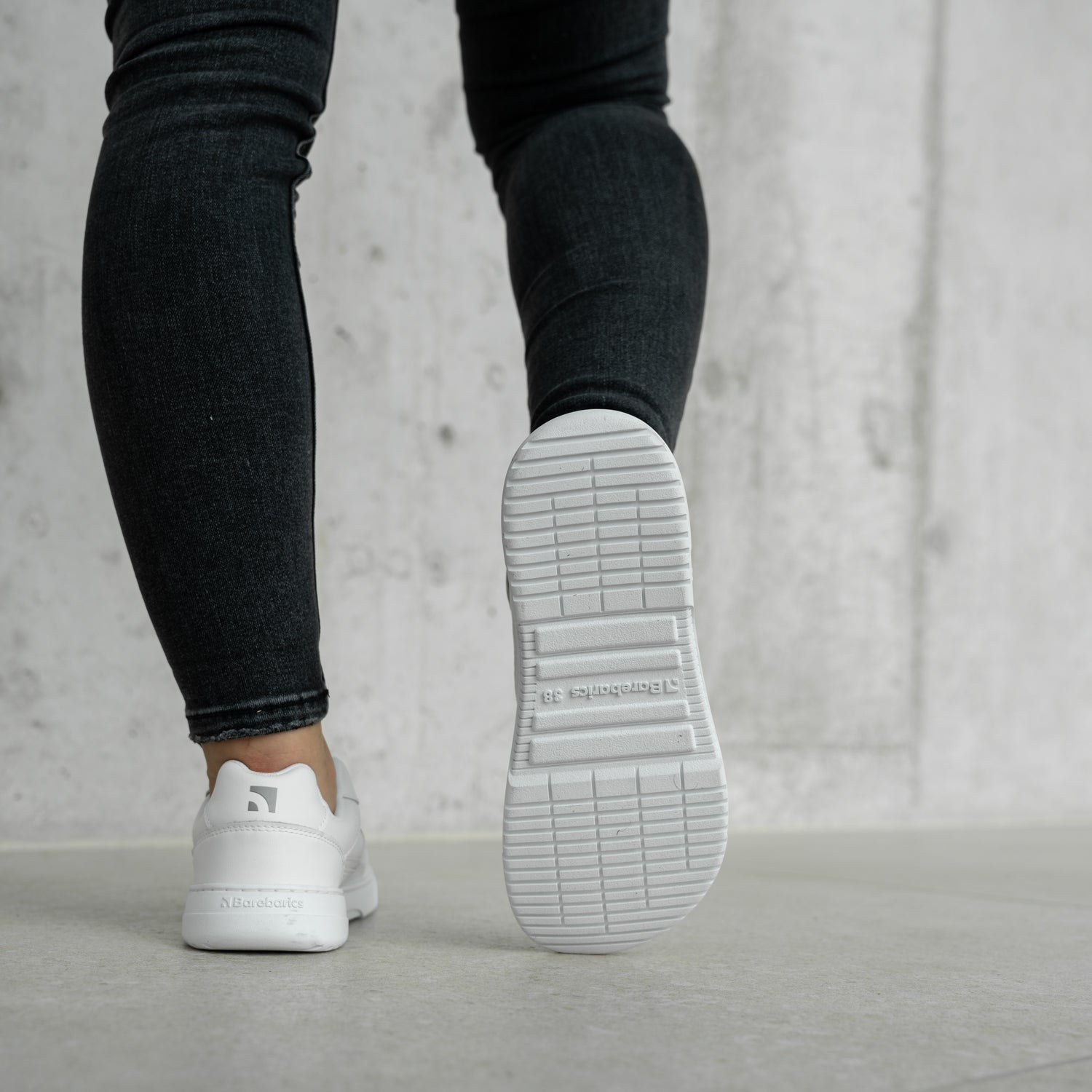 Barebarics Zing- All White Leather chunky sneaker