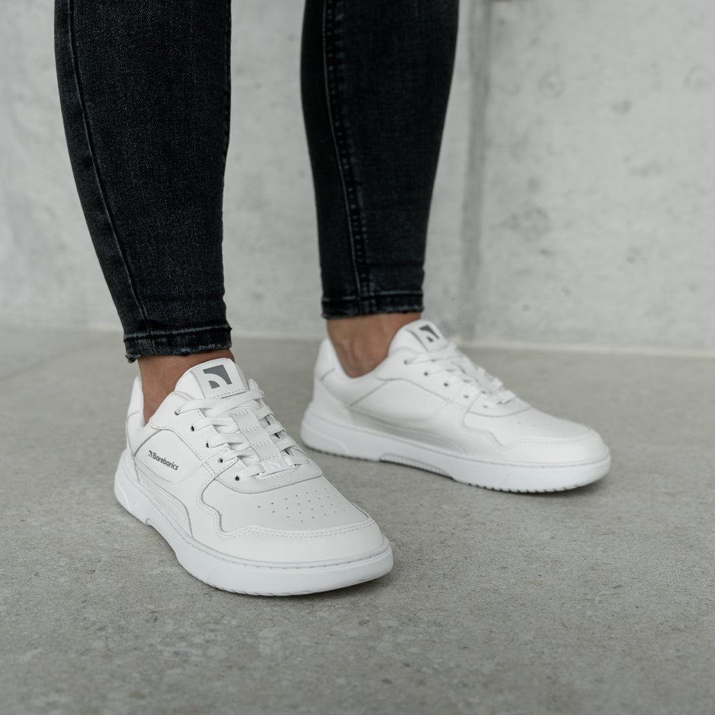 Barebarics Zing- All White Leather chunky sneaker